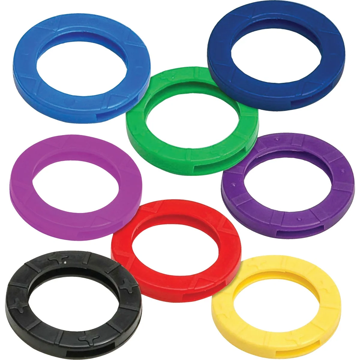 Durable Lucky Line Vinyl Large Size Key Identifier Ring Assorted Colors 150-Pack Environmentally Friendly