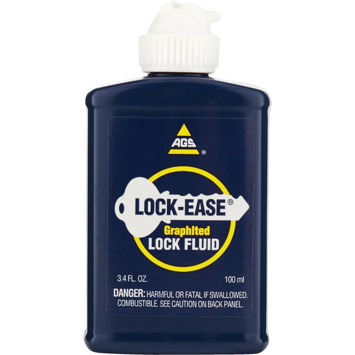 Reliable AGS Lock-Ease 3.4 Oz. Squeeze Bottle Graphited Lock Lubricant Next-Generation