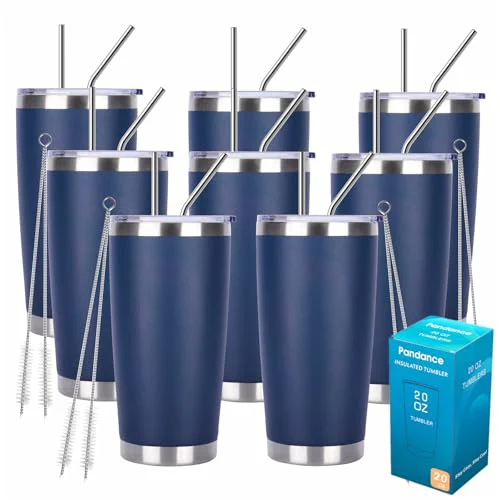 Contemporary 20oz Stainless Steel Insulated Tumblers Bulk 8 Count Trendy