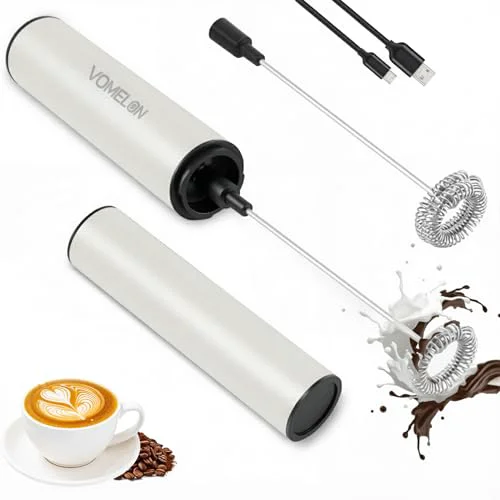 Smart Milk Frother Rechargeable Battery Operated Frother for Coffee Long-Lasting
