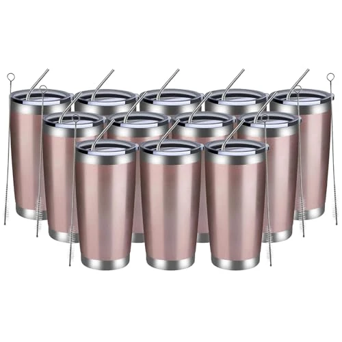 Innovative 20oz Tumbler 12 Pack Double Wall Vacuum Insulated Travel Mug Bulk 12 Count Safe