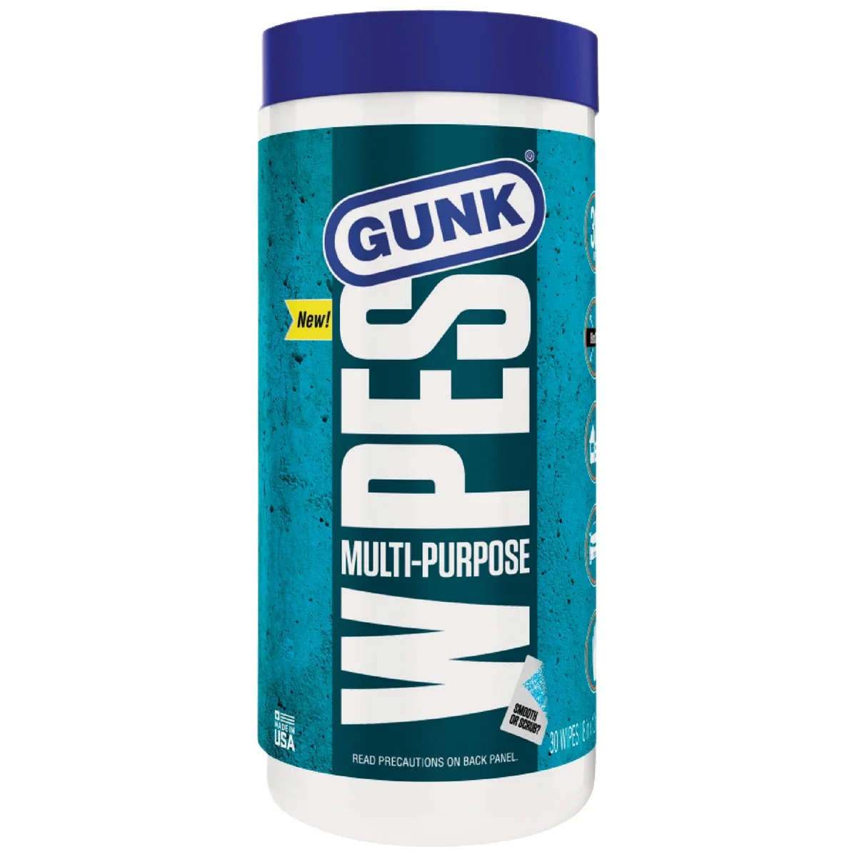 Fashionable Gunk Citrus 8 In. x 12 In. Multi-Purpose Wipes 30-Count Smooth