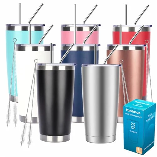 Detailed 20oz Stainless Steel Insulated Tumblers Bulk 8 Count Responsible