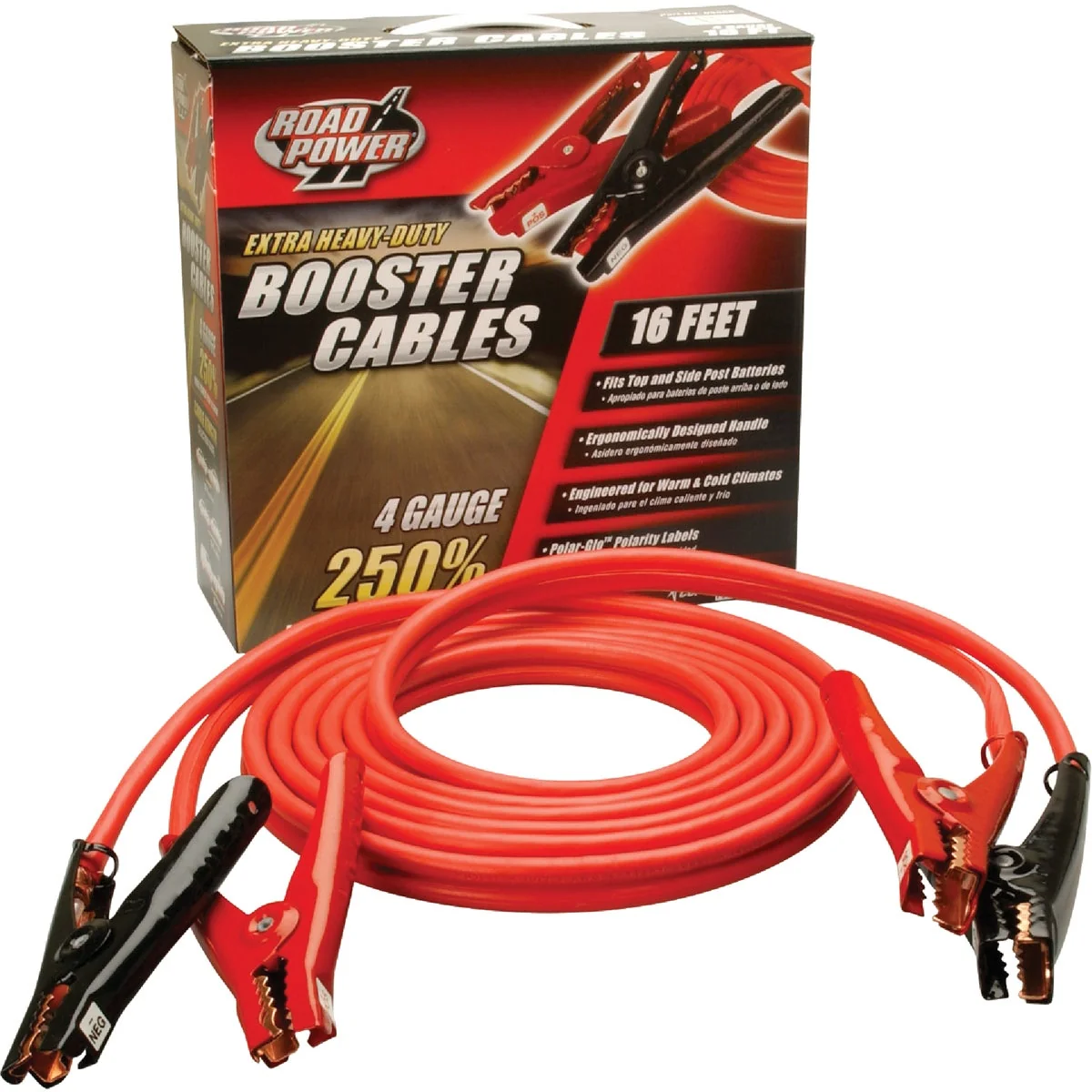 Unique Road Power 16′ 4 Gauge 400 Amp Booster Cable Stylish