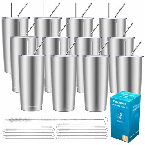 Lightweight 20oz Stainless Steel Insulated Tumblers Bulk 12 Count Prestigious