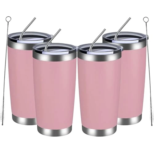 Fine 20oz Tumbler 4 Pack Double Wall Vacuum Insulated Travel Mug Bulk 4 Count High-Quality