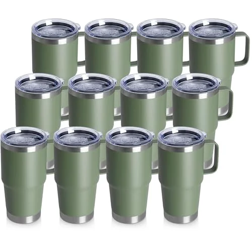 Relaxed 20oz Tumbler Bulk with Lid 12 Count Easy-to-Use