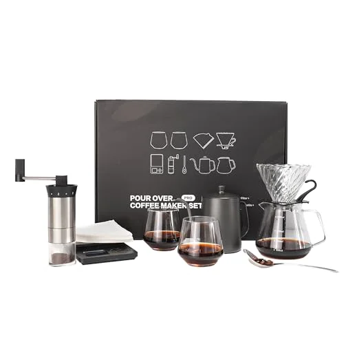 Fine Crafted Coffee Pour Over Dripper Set User-Friendly