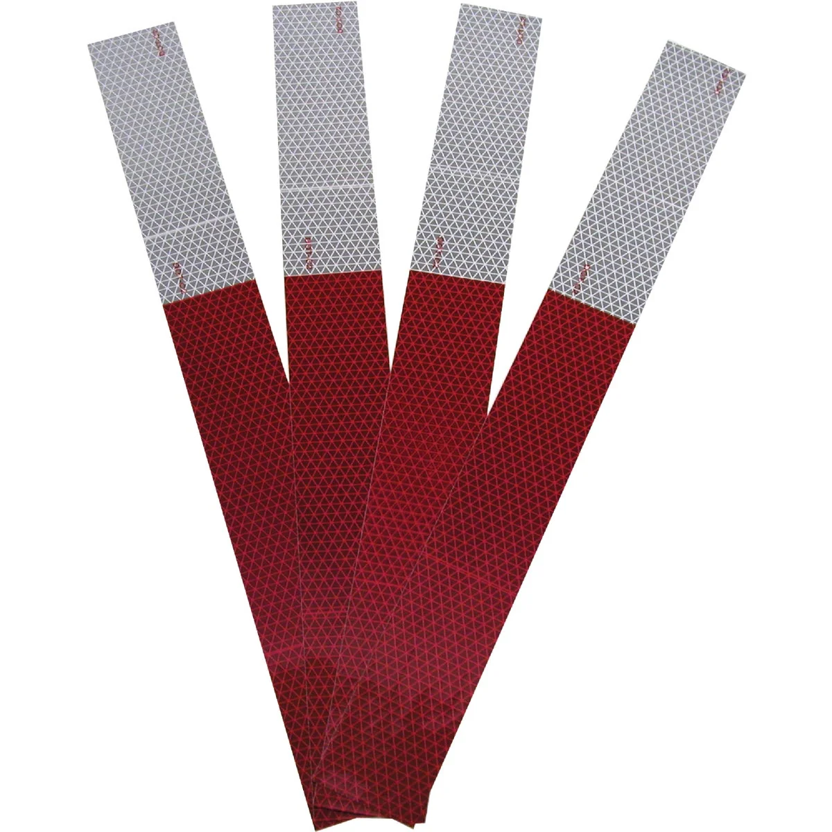 Specialty Peterson 2 In. W. x 18 In. L. Red White Striped Reflective Tape 4-Pack High-End