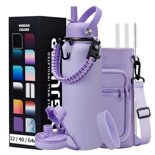 Top-Quality 40 oz Water Bottle with Straw 9 Count Versatile
