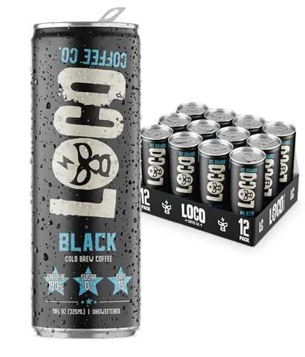 Refined Loco Coffee Black Cold Brew 11 Ounce Can 132 Fl Oz Powerful