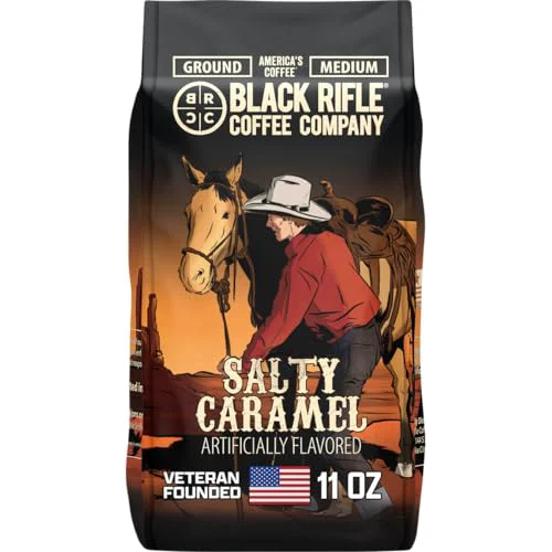 Fine Black Rifle Coffee Medium Roast Ground Coffee Salty Caramel 12 oz 11 Ounce Durable