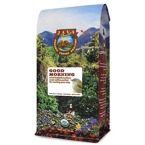 Classic Java Planet Low Acid Organic Coffee Beans 16 Ounce Flexible