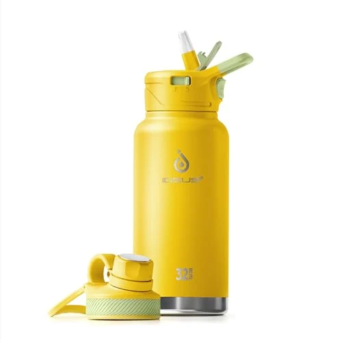 Premium Material 32oz Stainless Insulated Bottle with 2 Leak Excellent