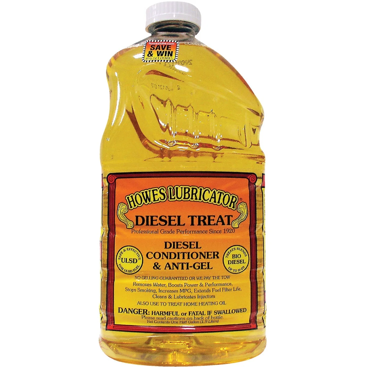 Eco-Friendly Howe’s Lubricator 1 2 Gal. Diesel Anti-Gel and Conditioner Safe