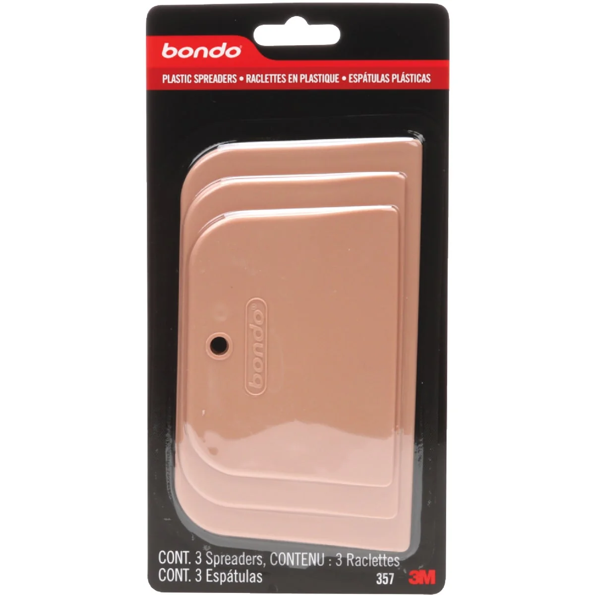 Elite 3M Bondo Assorted Sizes Spreader 3-Pack Durable