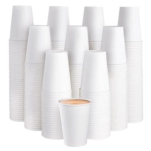 Specialty 300 Pack 12 oz Disposable Paper Coffee Cup 300 Count Reusable