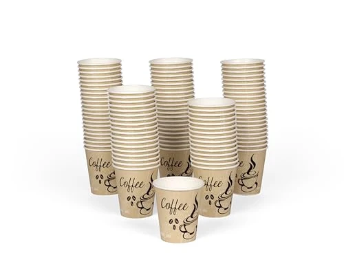 Official Disposable Coffee Cups 100 Count Pure
