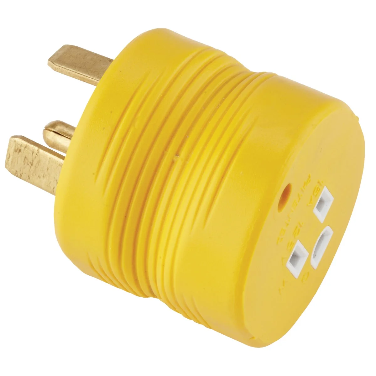Convenient Camco Power Grip 30A Male to 15A Female RV Plug Adapter Professional