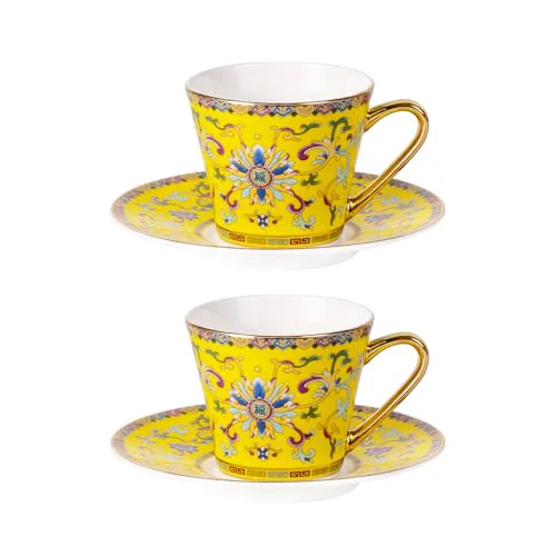 Reusable Tea Cup and Saucer 2 Count Sustainable
