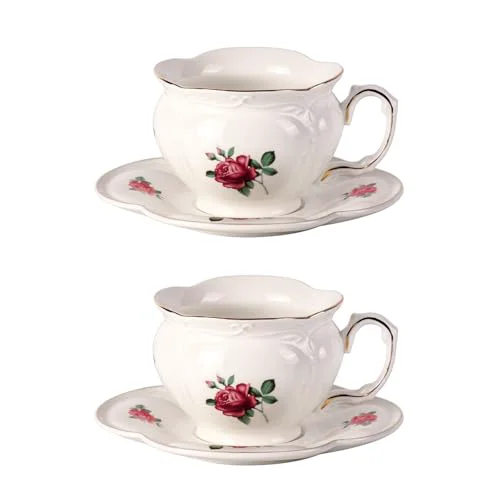 Soft Tea Cups and Saucers Set of 2 2 Count Flexible