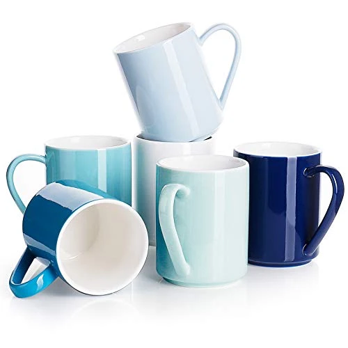 Exclusive Coffee Mug Porcelain 11 Oz Coffee Mugs Set of 6 6 Count Certified