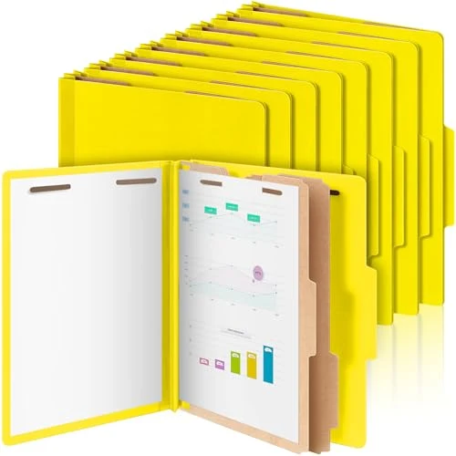 Refined 12 Pcs Classification Folders Letter Size Bulk Lightweight