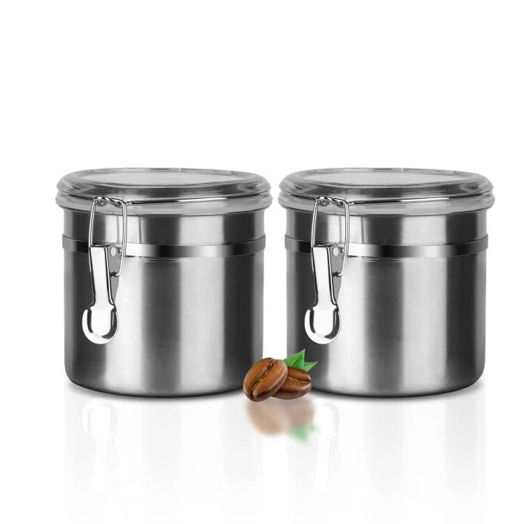 Pure Stainless Steel Food Container with Clear Lids Airtight Storage Container Stackable Small Canisters Kitchen Pantry Storage for Ce Innovative