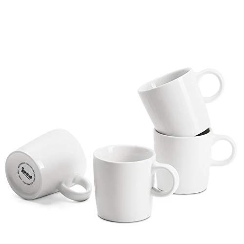 Dependable 3.5oz Porcelain Espresso Cups Set of 4 4 Count Lightweight