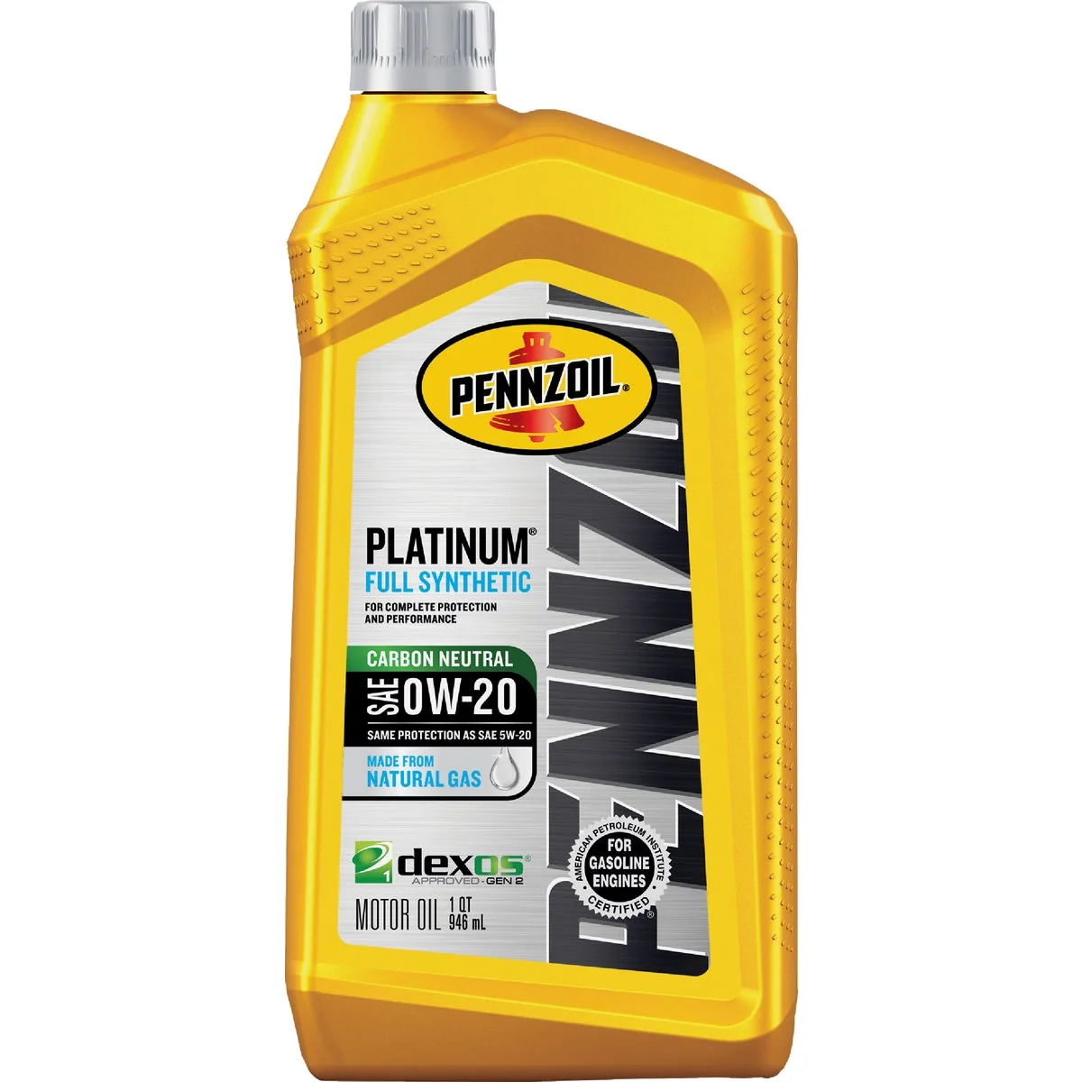 Carefully Designed Pennzoil Platinum Full Synthetic SAE OW-20 Quart Motor Oil Refined