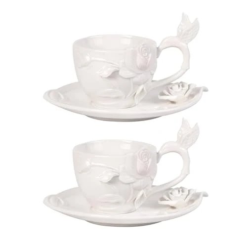 Optimized Tea Cups and Saucers Set of 2 2 Count High-Grade