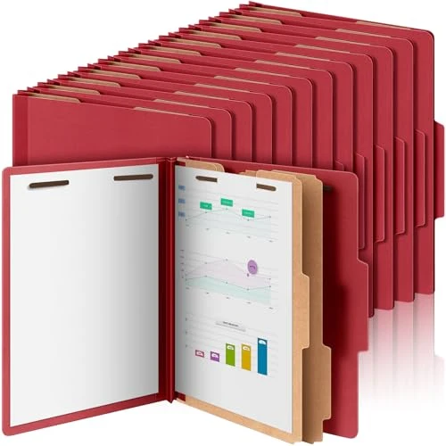 Superior 12 Pcs Classification Folders Letter Size Bulk Enhanced