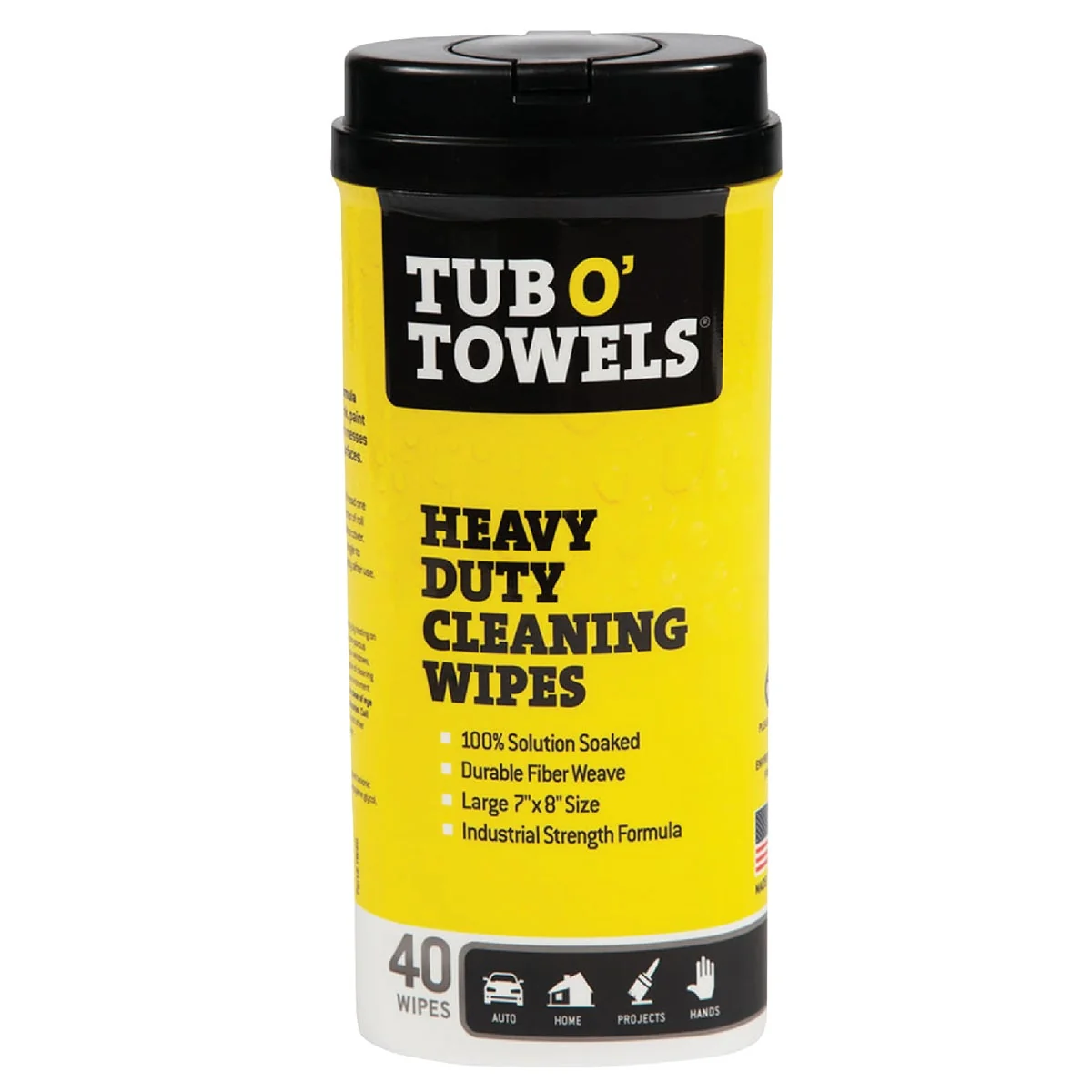 Durable Tub O Towels Heavy Duty Cleaning Wipes 40 Ct. Recyclable