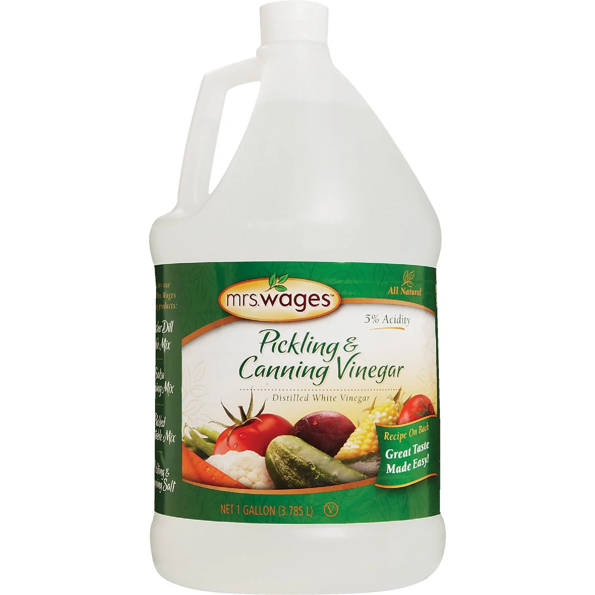 Fine Mrs. Wages 1 Gallon Canning Pickling Vinegar Dependable