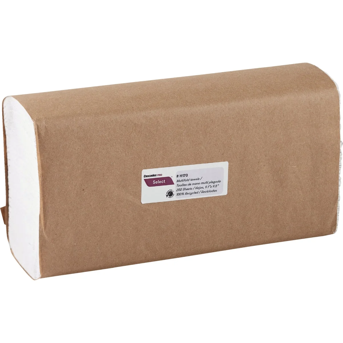 Elite Cascades Pro Select Multi-Fold White Hand Towel 16-Count Contemporary
