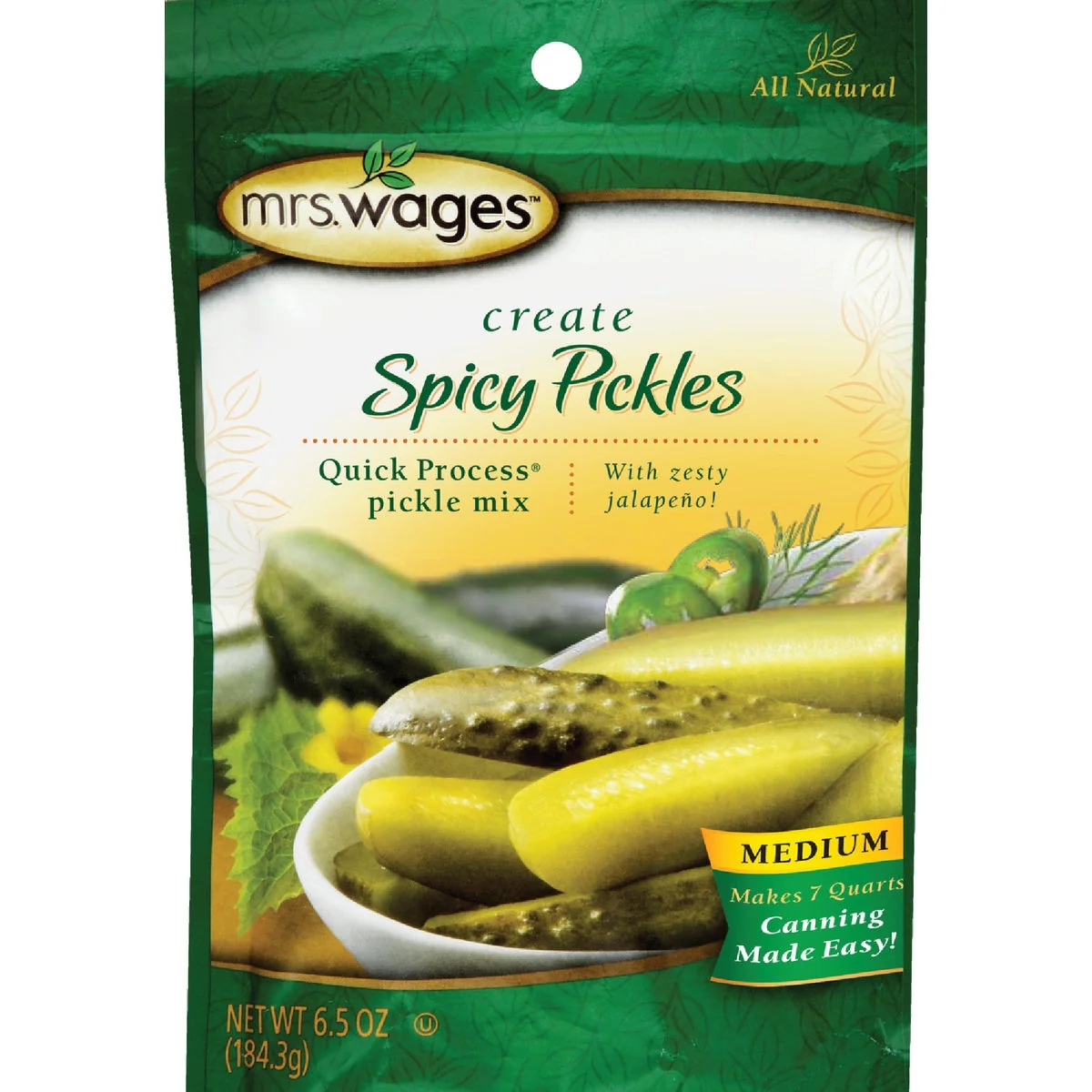 High-End Mrs. Wages Quick Process 6.5 Oz. Medium Spicy Pickling Mix Healthy
