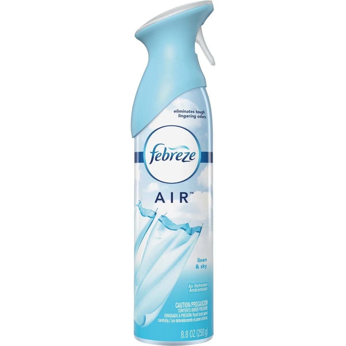 Smooth Febreze Air 8.8 Oz.. Linen Sky Aerosol Spray Air Freshener Powerful
