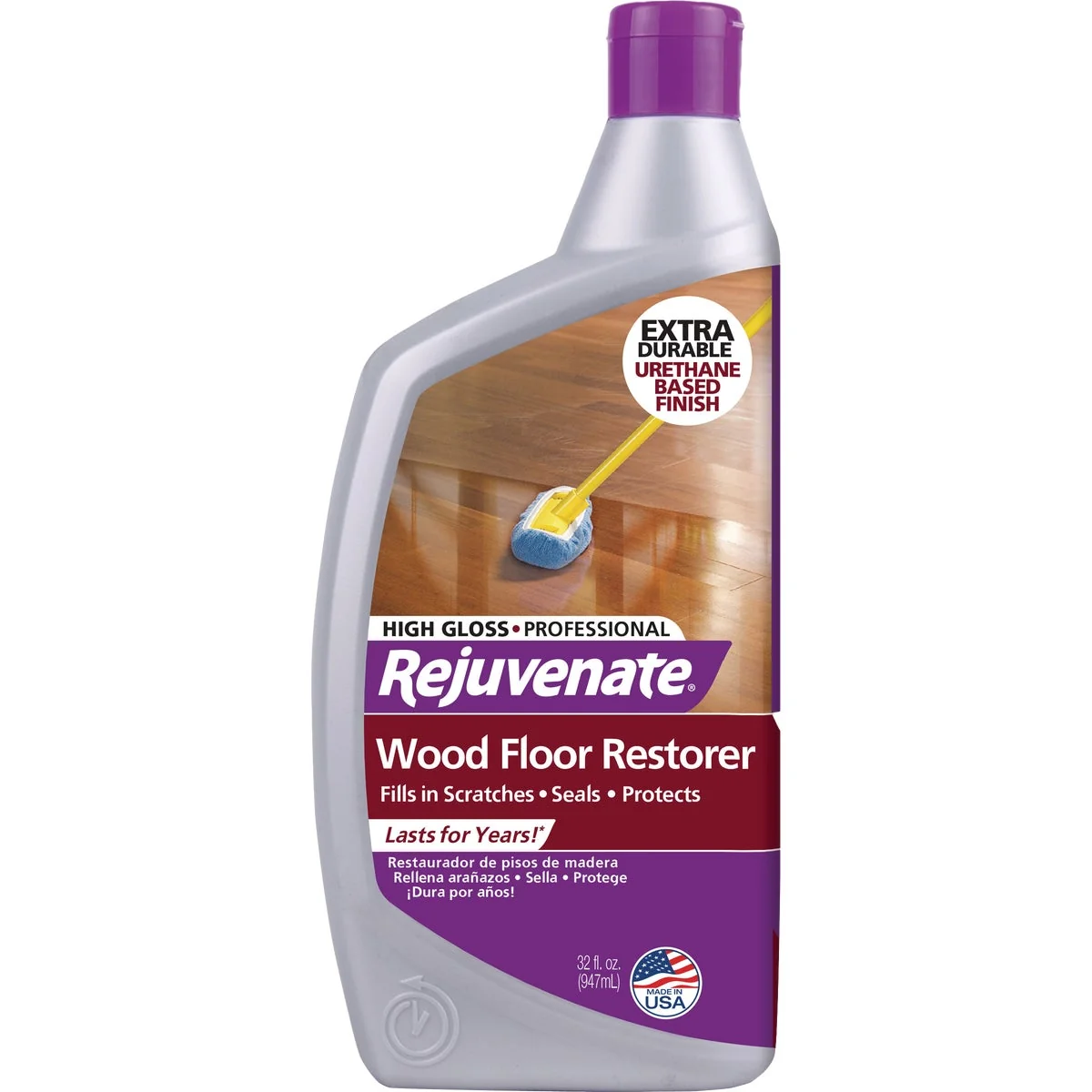 Consistent Rejuvenate 32 Oz. High Gloss Professional Wood Floor Restorer Lightweight