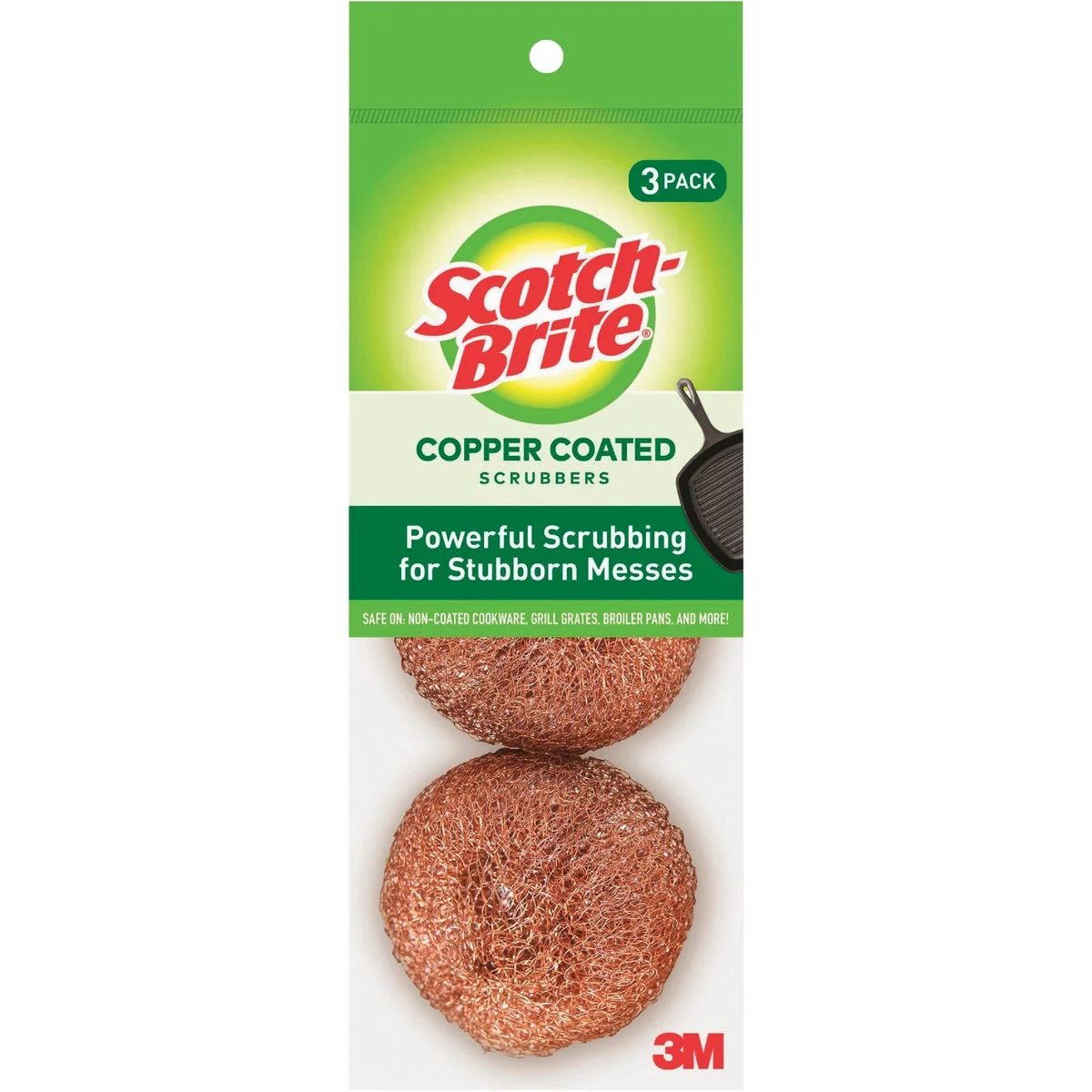 Secure Scotch-Brite Copper Coated Scouring Pad 3 Count Crafted