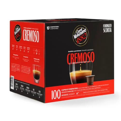 Elite Caffe Vergnano Cremoso Espresso Pods 100 Count Superior