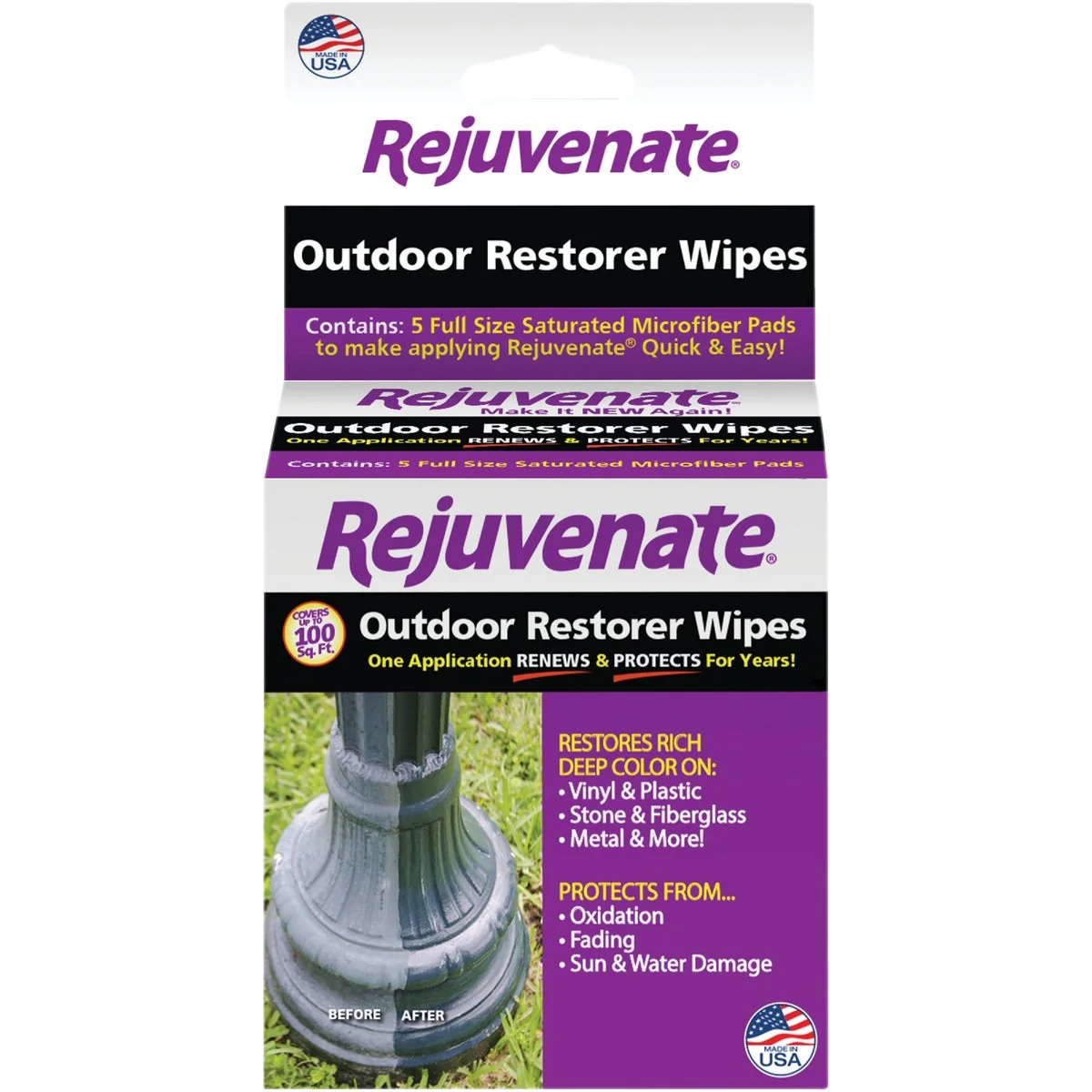 Optimized Rejuvenate Restorer Unscented 4 In. x 4 In. Wipes 5-Count Flexible
