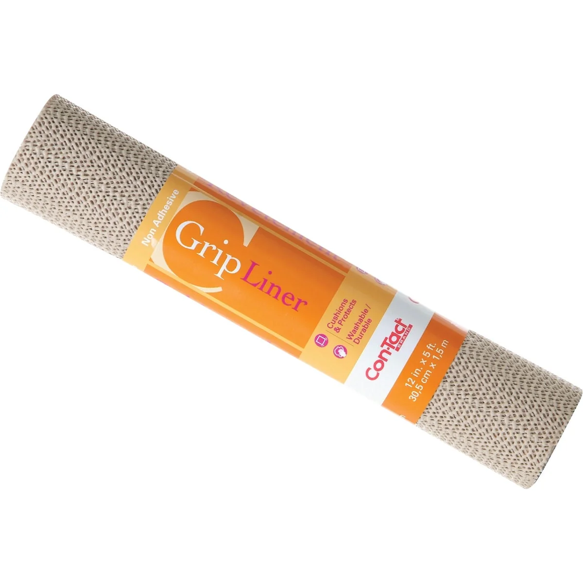 Durable Con-Tact 12 In. x 5 Ft. Taupe Beaded Grip Non-Adhesive Shelf Liner Certified