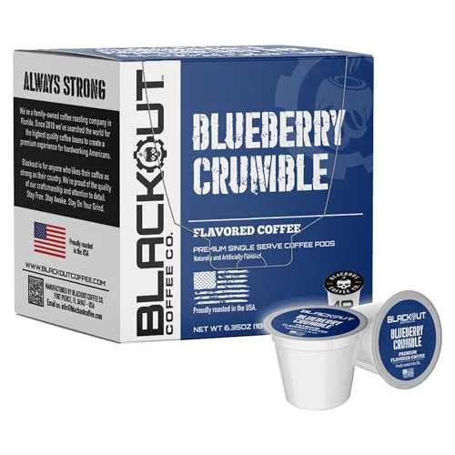 First-Class Blackout Coffee Blueberry Crumble Coffee Pods 18 Count Smart