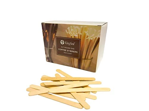 Unique 1000 Count KingSeal Natural Birch Wood Coffee Beverage Stirrers Trusted