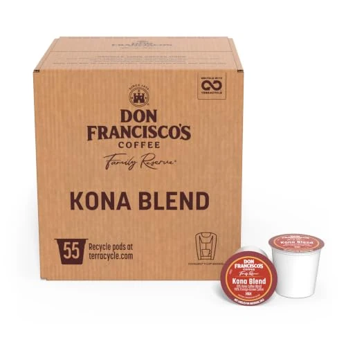 Crafted Kona Blend Single Serve Coffee Pods 55 Count Functional