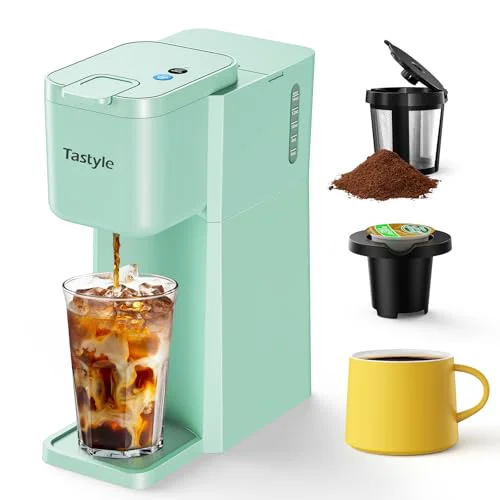 High-Grade Mini Single Serve Hot and Iced Coffee Maker for K Cup and Ground High-End