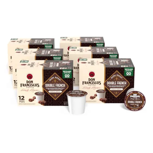 Pure Double French Roast Coffee Pods 72 Count Green