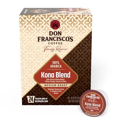 Detailed Kona Blend Single Serve Coffee Pods 24 Count Lightweight