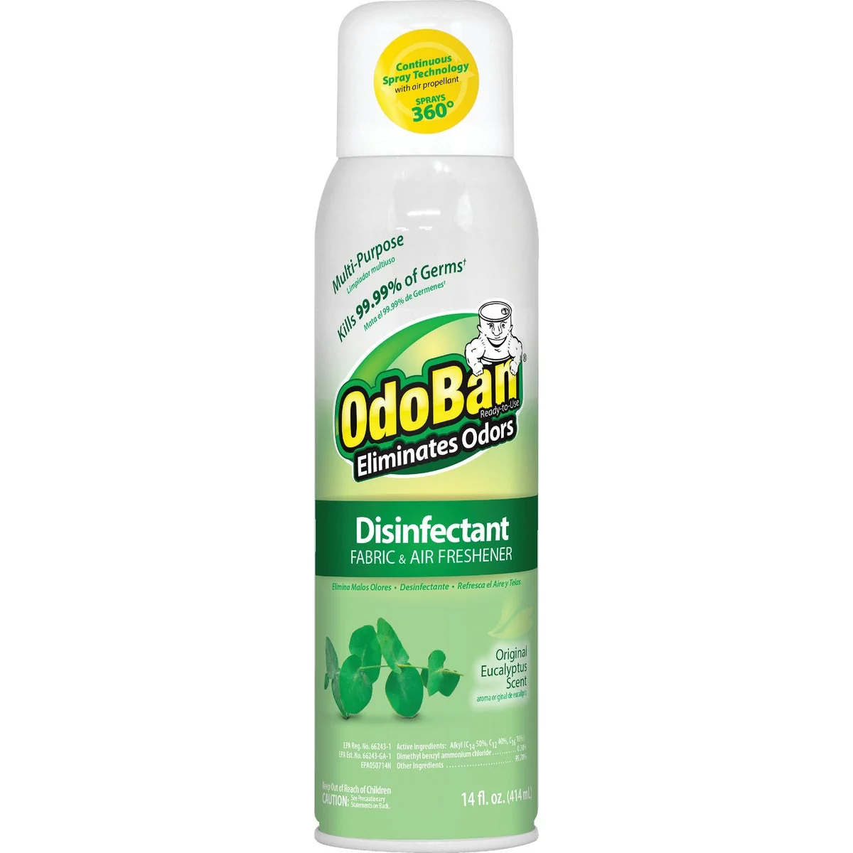 Green OdoBan 14 Oz. Eucalyptus Fabric Air Freshener Convenient