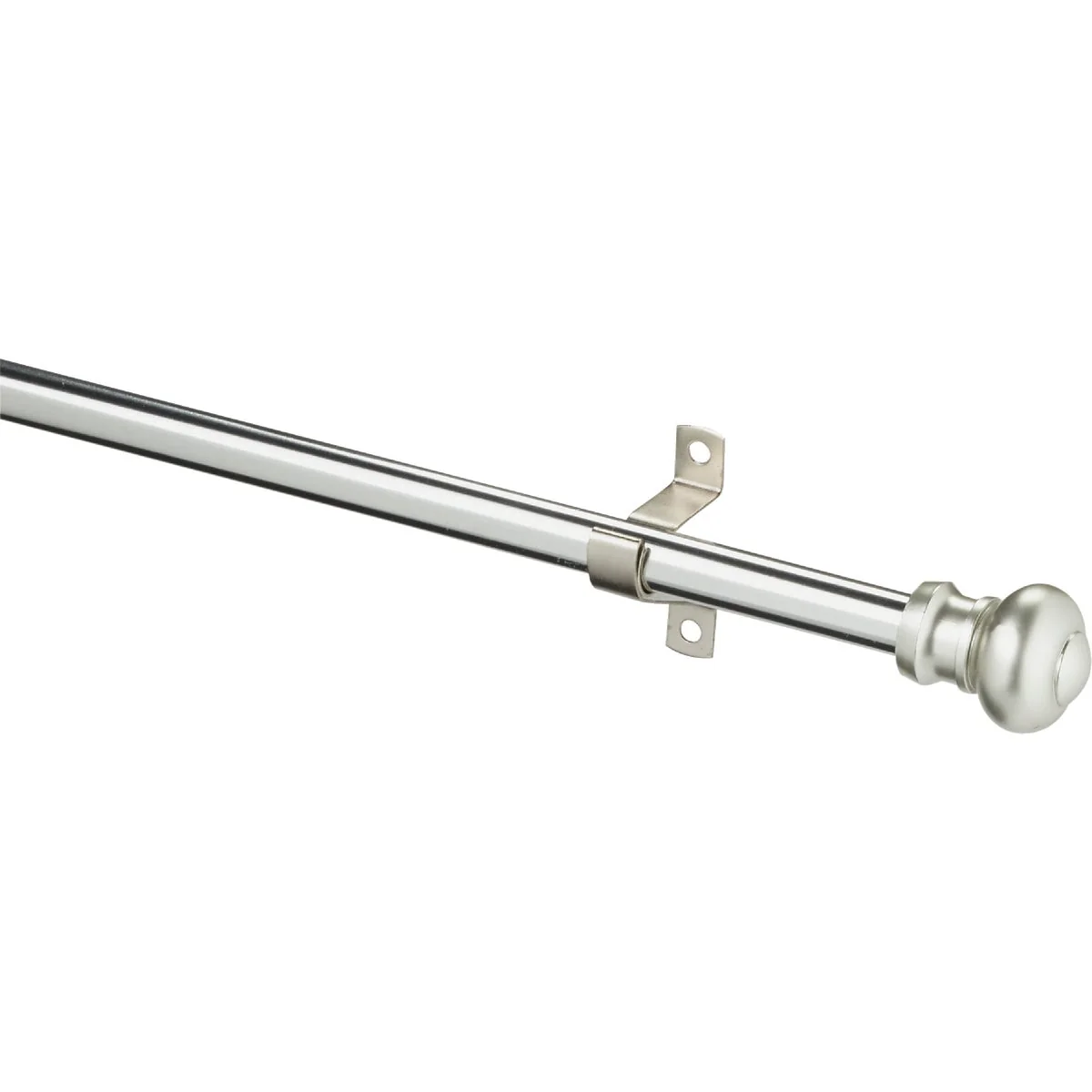 Lightweight Kenney Ashby 28 In. To 48 In. 7 16 In. Satin Silver Standard Cafe Rod Luxury